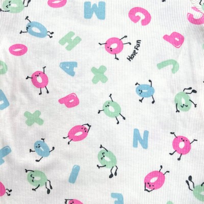 Conj Pijama canelado Letrinhas 